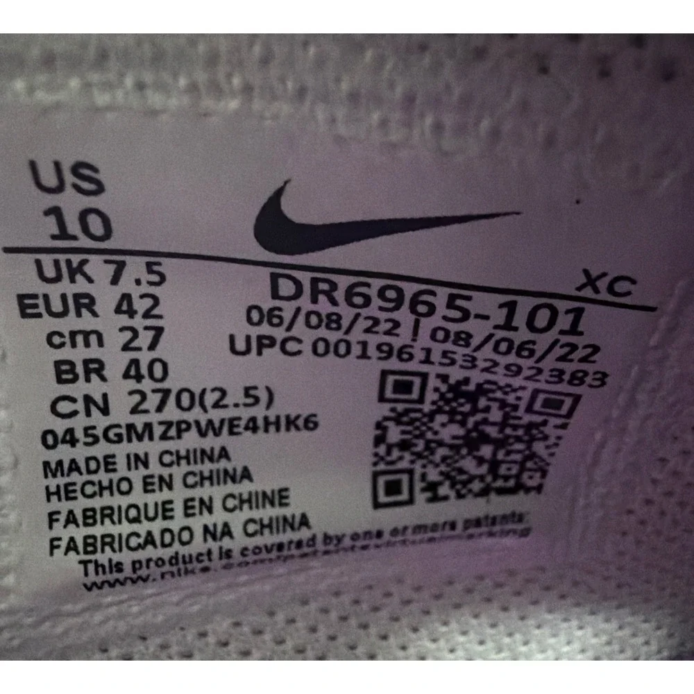 NIKE Women's Court Air Zoom Vapor 11 HC White Fuchsia Dream DR6965-101 Size 10